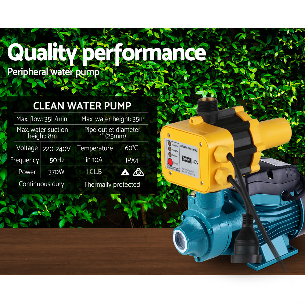 Giantz automatic water pressure pump for home paddock or boat